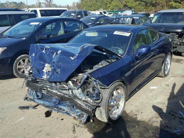 KMHHM66D87U252811 - 2007 HYUNDAI TIBURON GS BLUE photo 2