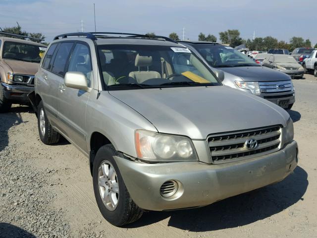 JTEGF21AX20042108 - 2002 TOYOTA HIGHLANDER TAN photo 1