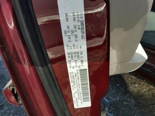 2A8HR54P18R823348 - 2008 CHRYSLER TOWN & COU 栗色 照片 10