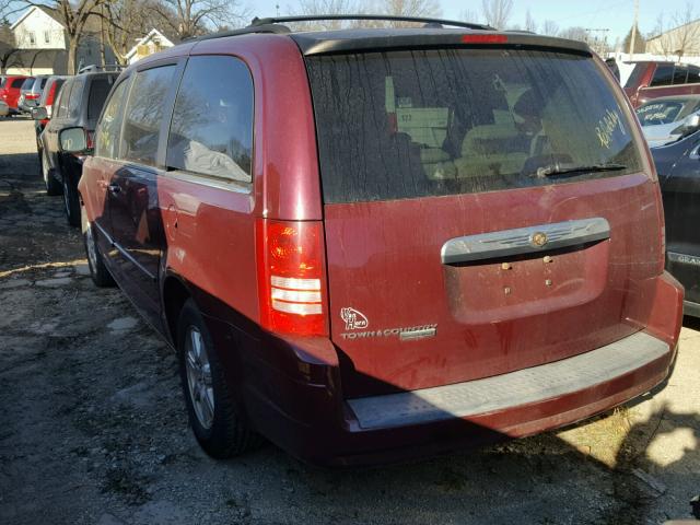 2A8HR54P18R823348 - 2008 CHRYSLER TOWN & COU MAROON photo 3