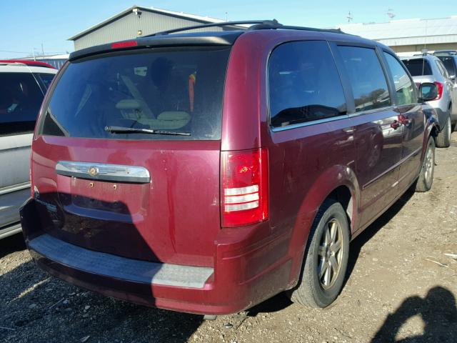 2A8HR54P18R823348 - 2008 CHRYSLER TOWN & COU MAROON photo 4