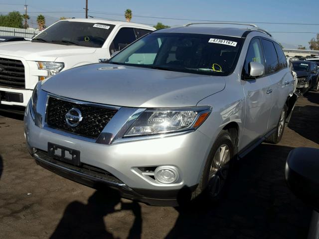 5N1AR2MN5EC615303 - 2014 NISSAN PATHFINDER SILVER photo 2