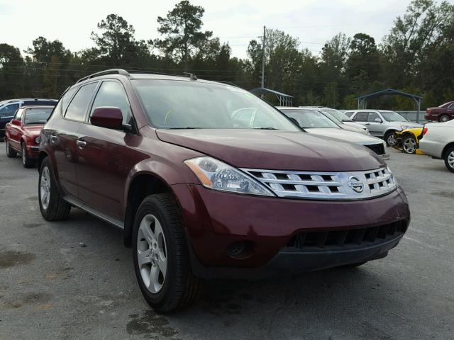 JN8AZ08TX5W307337 - 2005 NISSAN MURANO SL BURGUNDY photo 1