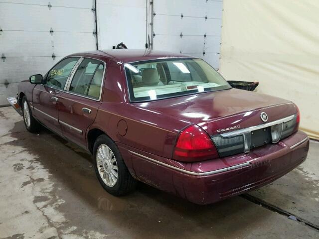 2MEBM7FV6AX633497 - 2010 MERCURY GRAND MARQ BURGUNDY photo 3