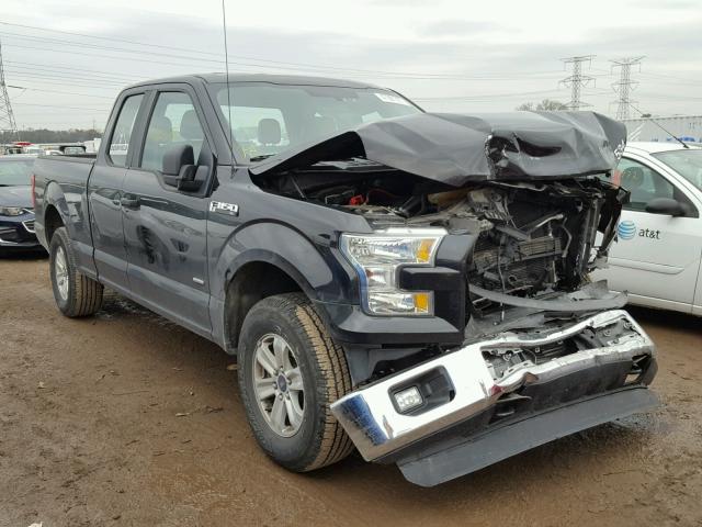 1FTEX1EP2FFD04322 - 2015 FORD F150 SUPER BLACK photo 1