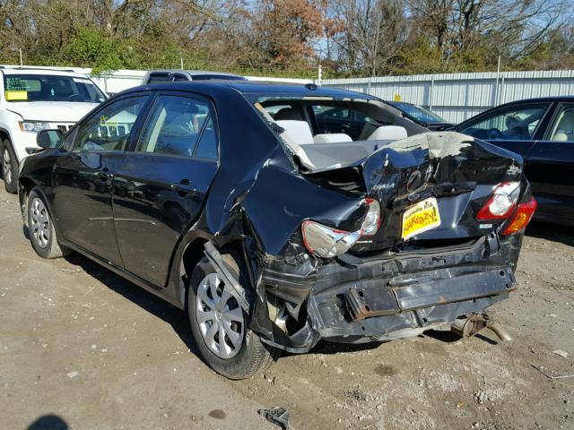 2T1BU4EE4AC279193 - 2010 TOYOTA COROLLA BA BLACK photo 3