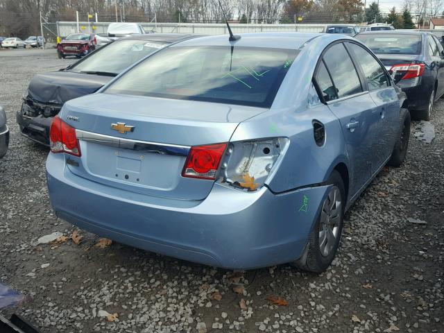 1G1PC5SH6C7225596 - 2012 CHEVROLET CRUZE LS BLUE photo 4