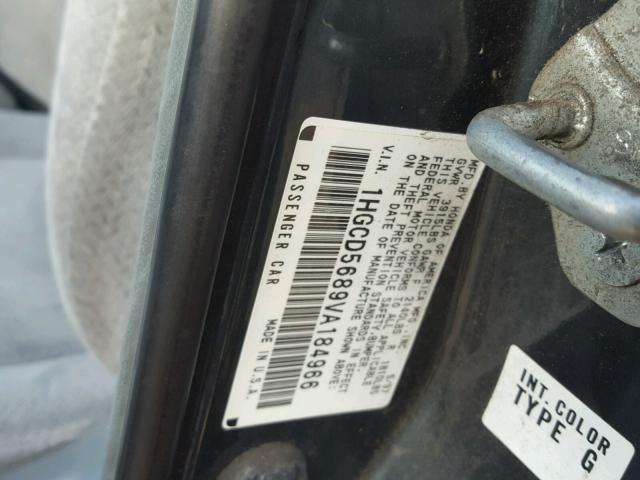 1HGCD5689VA184966 - 1997 HONDA ACCORD VAL GREEN photo 10