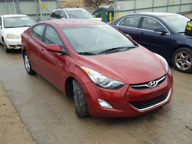 5NPDH4AE1DH388215 - 2013 HYUNDAI ELANTRA GL RED photo 1