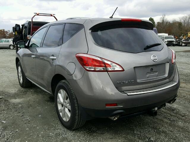 JN8AZ1MUXBW060675 - 2011 NISSAN MURANO S GRAY photo 3