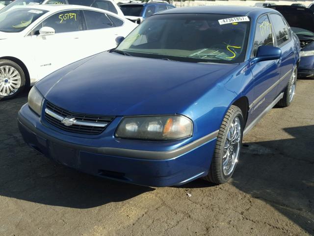 2G1WF52E459312312 - 2005 CHEVROLET IMPALA BLUE photo 2