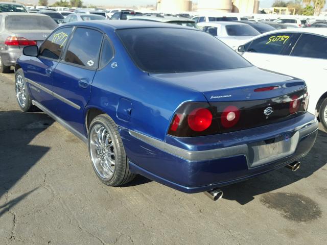 2G1WF52E459312312 - 2005 CHEVROLET IMPALA BLUE photo 3