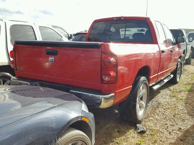 1D7HA18P77S272430 - 2007 DODGE RAM 1500 S RED photo 4