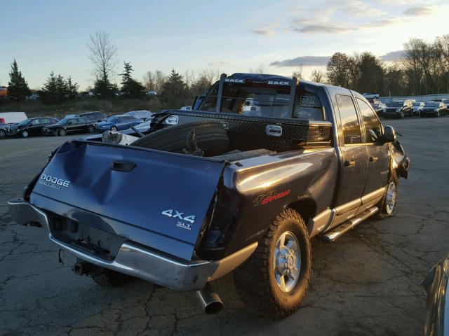 3D7KU28C04G167828 - 2004 DODGE RAM 2500 S BLUE photo 4