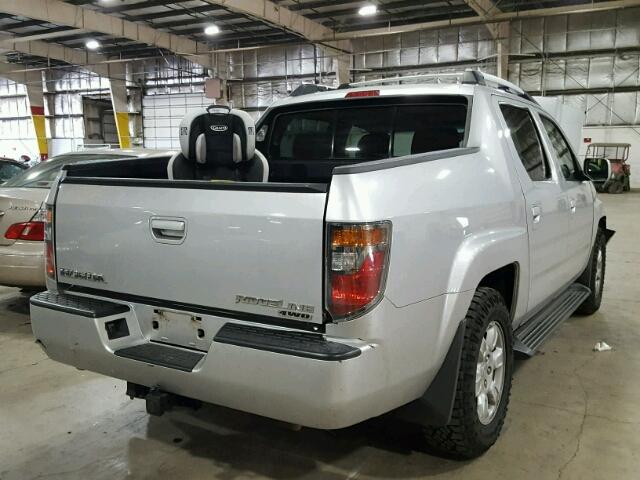 2HJYK164X6H574960 - 2006 HONDA RIDGELINE SILVER photo 4