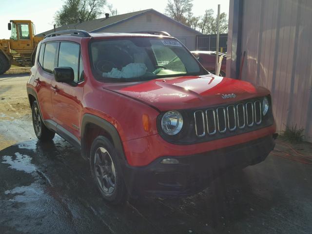 ZACCJAAT7GPD86669 - 2016 JEEP RENEGADE S RED photo 1