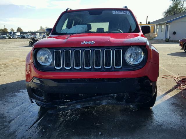 ZACCJAAT7GPD86669 - 2016 JEEP RENEGADE S RED photo 9