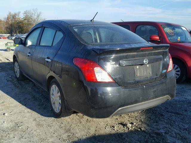 3N1CN7AP6FL819211 - 2015 NISSAN VERSA BLACK photo 3