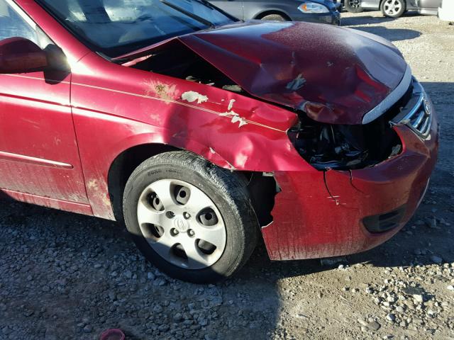 KNAFE121585558719 - 2008 KIA SPECTRA EX MAROON photo 9