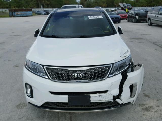 5XYKWDA70EG469262 - 2014 KIA SORENTO SX WHITE photo 9