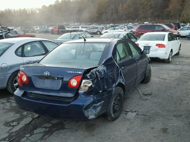 2T1BR30E25C357768 - 2005 TOYOTA COROLLA CE BLUE photo 4