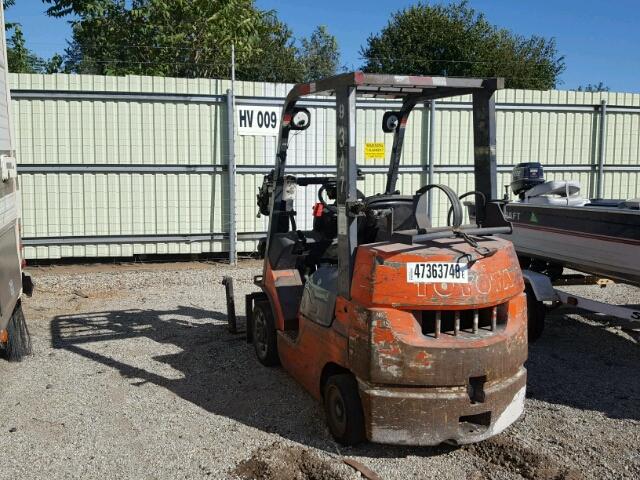 7FGCU2576218 - 2002 TOYOTA FORKLIFT ORANGE photo 3