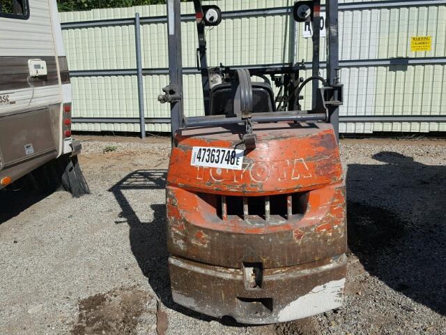 7FGCU2576218 - 2002 TOYOTA FORKLIFT ORANGE photo 6