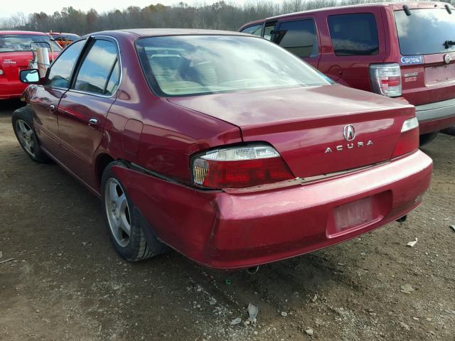 19UUA56633A021027 - 2003 ACURA 3.2TL MAROON photo 3