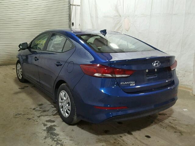 5NPD74LF3HH173353 - 2017 HYUNDAI ELANTRA SE BLUE photo 3