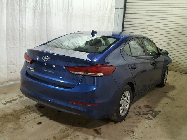 5NPD74LF3HH173353 - 2017 HYUNDAI ELANTRA SE BLUE photo 4