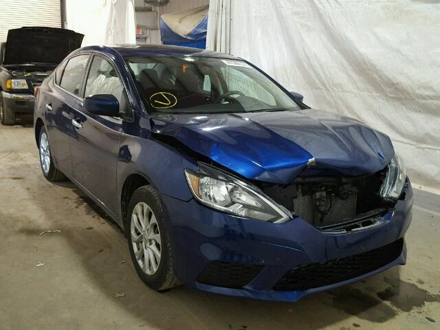 3N1AB7AP2HY325109 - 2017 NISSAN SENTRA S BLUE photo 1