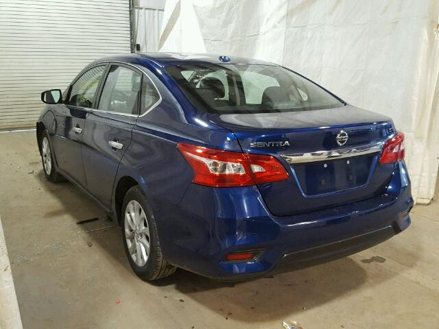 3N1AB7AP2HY325109 - 2017 NISSAN SENTRA S BLUE photo 3