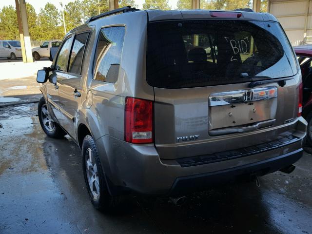 5FNYF4H56BB088081 - 2011 HONDA PILOT EXL TAN photo 3