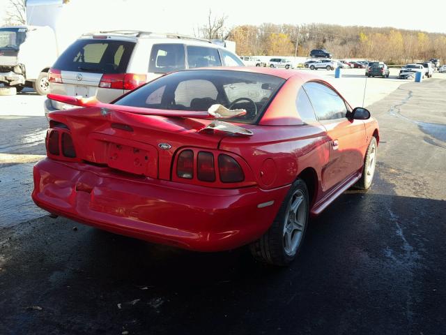 1FAFP4045WF151346 - 1998 FORD MUSTANG RED photo 4