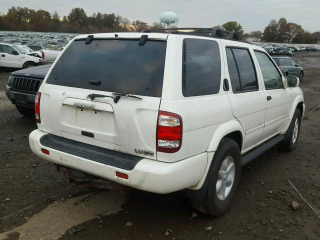 JN8DR09Y51W598699 - 2001 NISSAN PATHFINDER WHITE photo 4