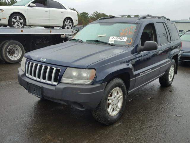 1J4GW48S44C143736 - 2004 JEEP GRAND CHER BLUE photo 2