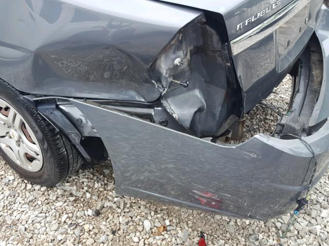 1G1ZS58FX8F140260 - 2008 CHEVROLET MALIBU LS ნაცრისფერი ფოტო 9