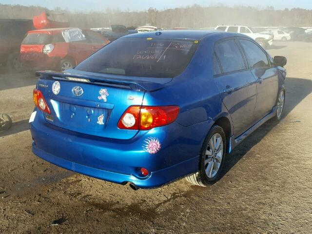 2T1BU40E59C030081 - 2009 TOYOTA COROLLA BA BLUE photo 4