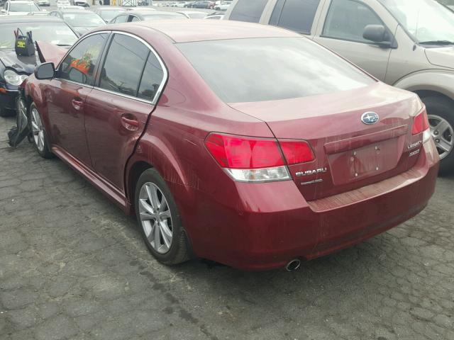 4S3BMBG61D3014710 - 2013 SUBARU LEGACY 2.5 RED photo 3