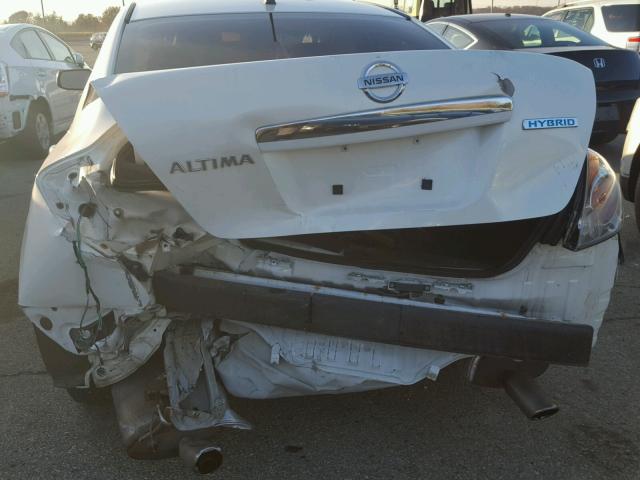 1N4CL21E99C131200 - 2009 NISSAN ALTIMA HYB WHITE photo 9