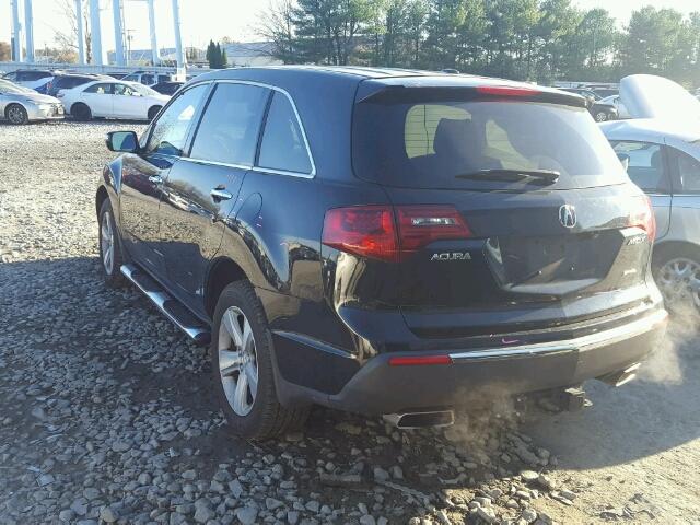 2HNYD2H64BH503471 - 2011 ACURA MDX TECHNO BLACK photo 3