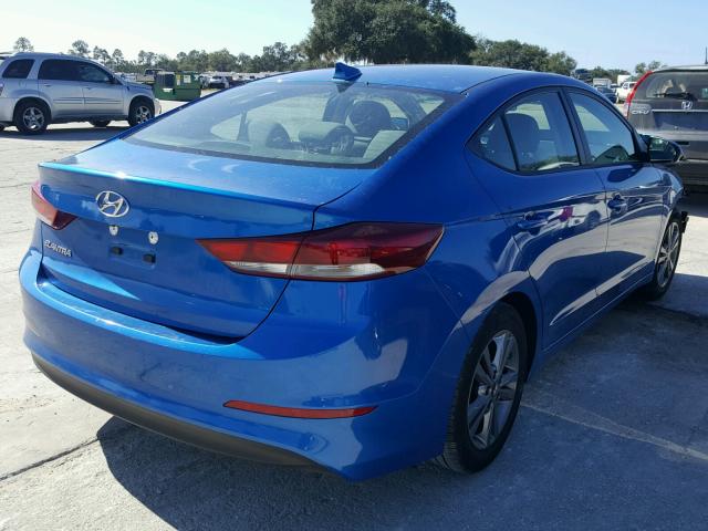 KMHD84LF3HU262922 - 2017 HYUNDAI ELANTRA SE BLUE photo 4