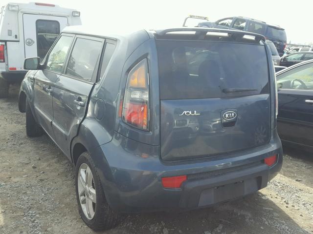 KNDJT2A28B7215790 - 2011 KIA SOUL BLUE photo 3