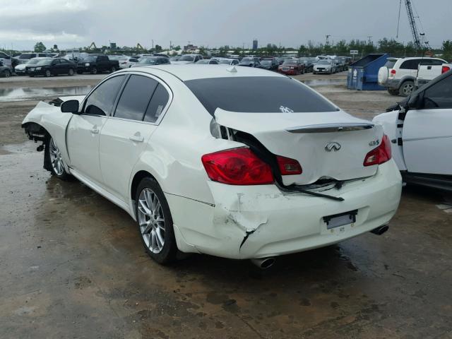 JNKBV61E87M711101 - 2007 INFINITI G35 WHITE photo 3