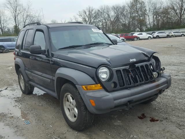 1J4GL48K56W104860 - 2006 JEEP LIBERTY SP BLACK photo 1