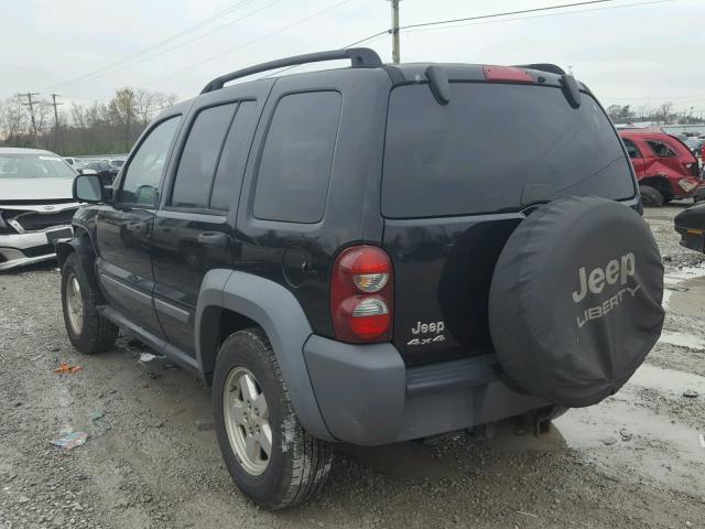 1J4GL48K56W104860 - 2006 JEEP LIBERTY SP BLACK photo 3