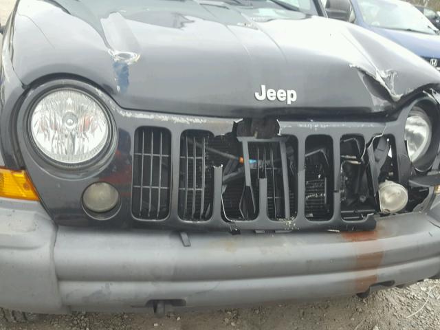 1J4GL48K56W104860 - 2006 JEEP LIBERTY SP BLACK photo 9