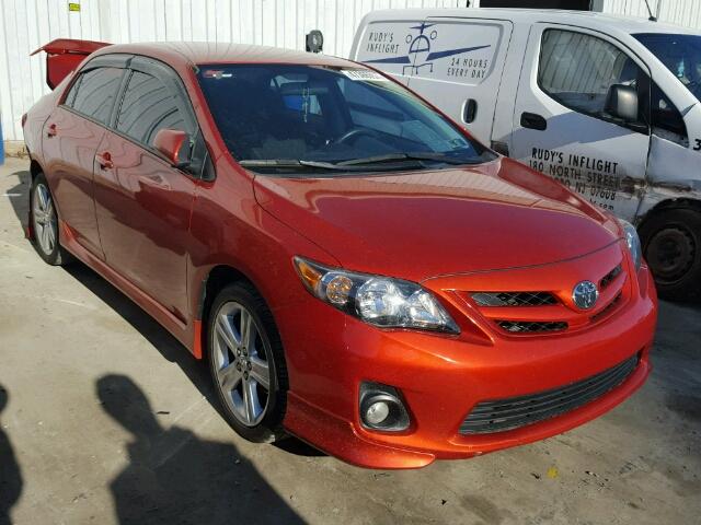 2T1BU4EE9DC074067 - 2013 TOYOTA COROLLA BA ORANGE photo 1