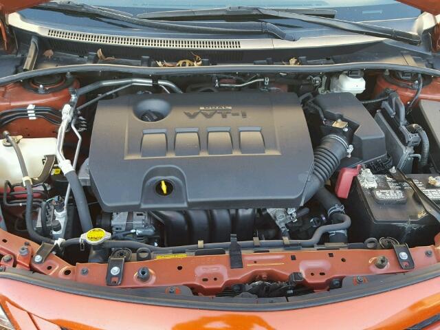 2T1BU4EE9DC074067 - 2013 TOYOTA COROLLA BA ORANGE photo 7