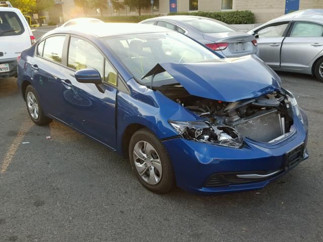 2HGFB2F53FH513896 - 2015 HONDA CIVIC LX BLUE photo 1